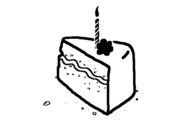 Illustration of a slice of cake